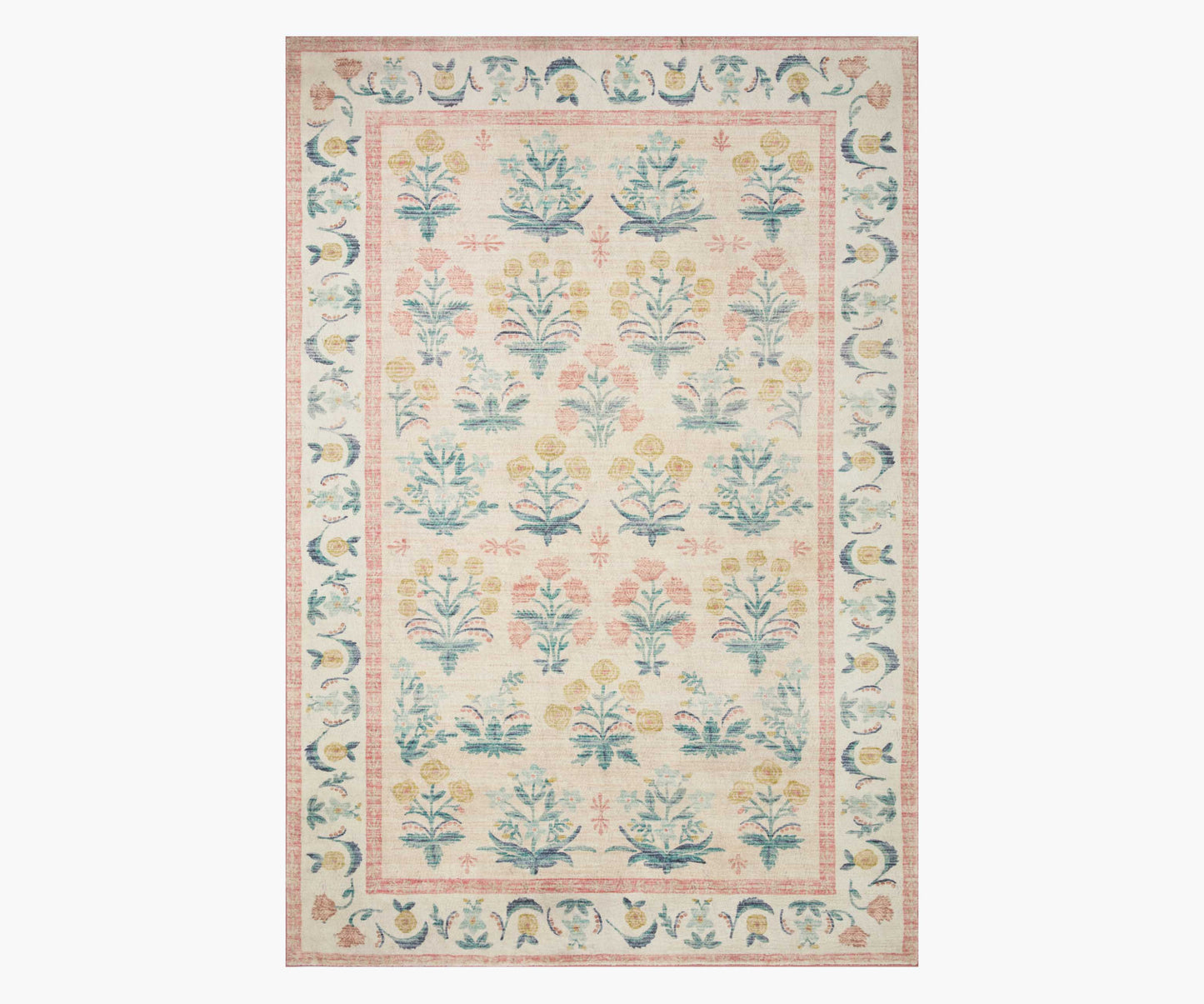 Eden Mughal Rose Power Loomed Rug - Blush - Porcelain Coffee Mug