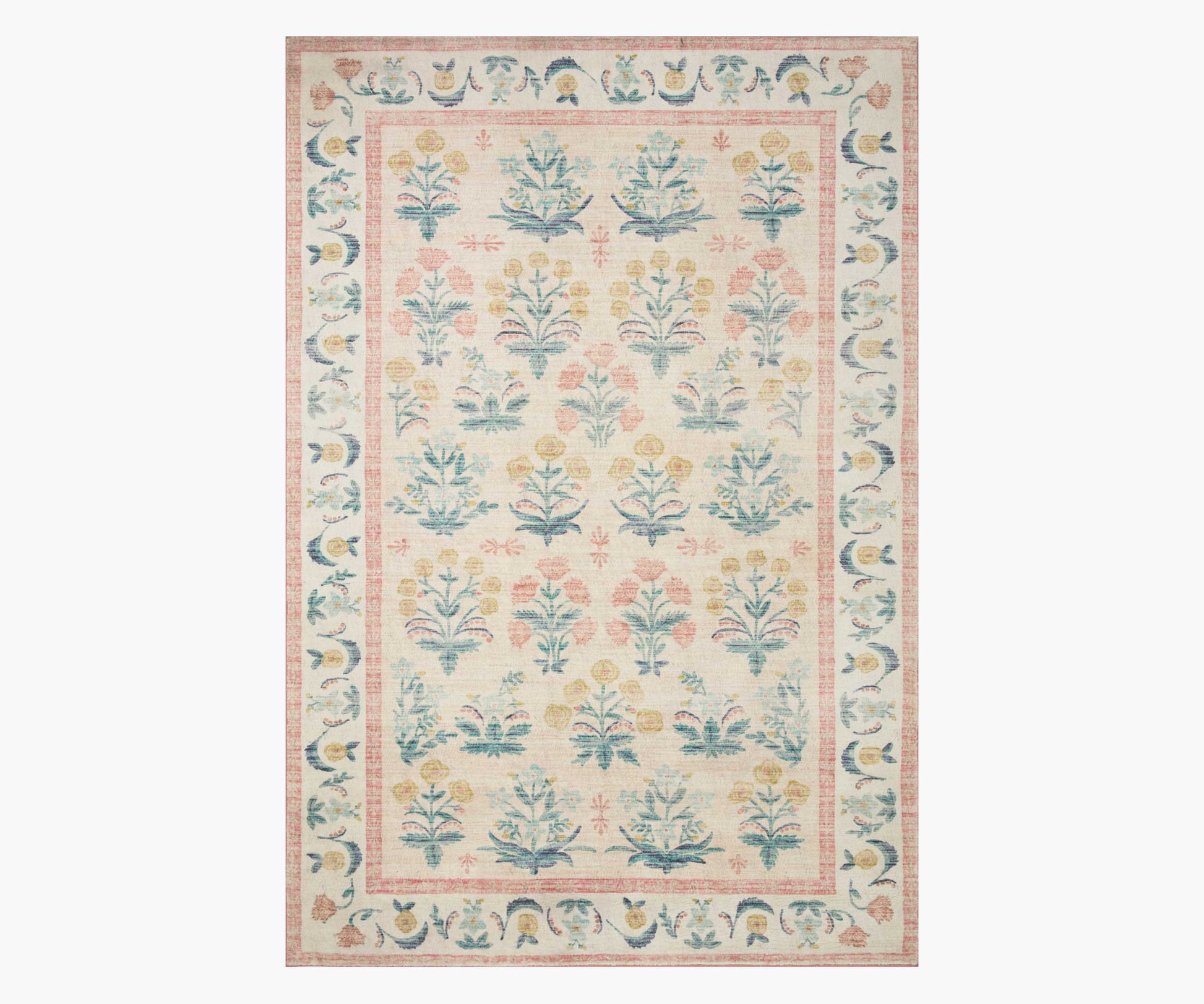 Eden Mughal Rose Power Loomed Rug - Blush - Porcelain Coffee Mug