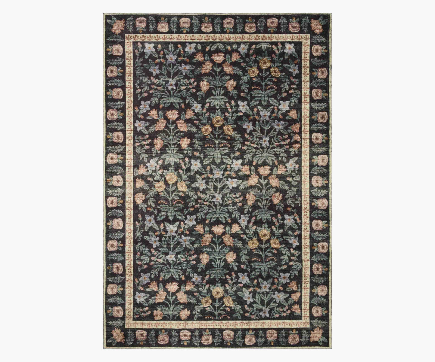 Eden Mughal Garden Power Loomed Rug - Black - Porcelain Coffee Mug