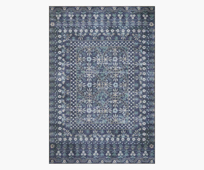 Maison Rosette Power Loomed Rug - Blue - Premium Design Accessory