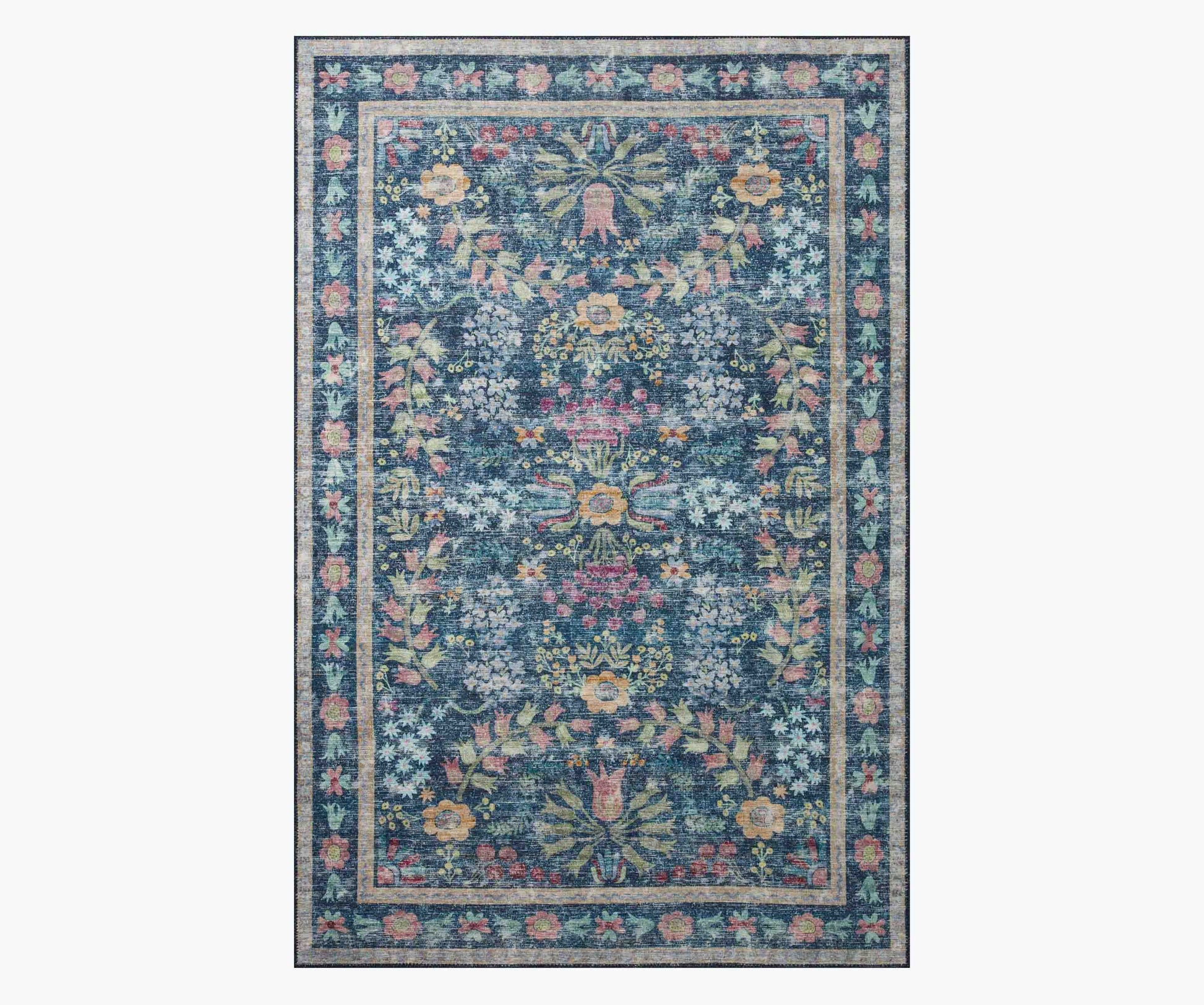 Maison Frances Power Loomed Rug - Blue Multi - Premium Design Accessory