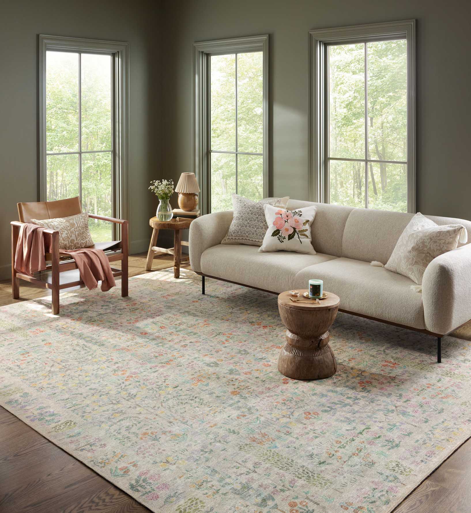 Maison Grove Power Loomed Rug - Khaki