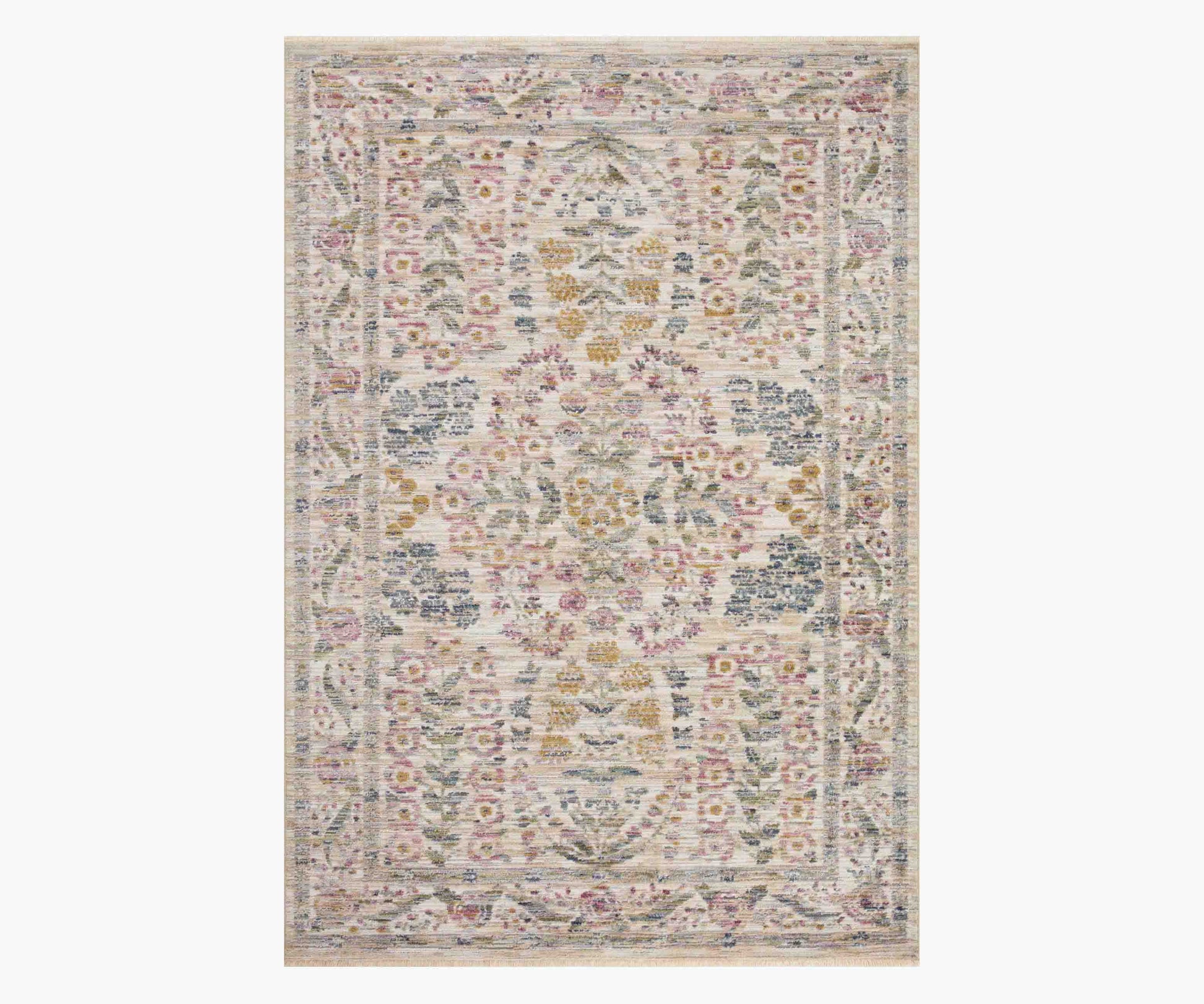 Provence Fleur Power-Loomed Rug - Ivory - Premium Design Accessory