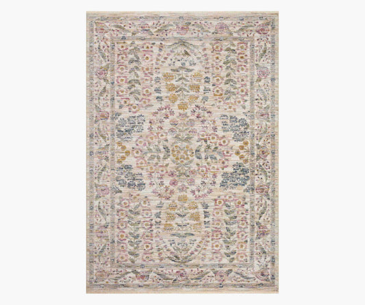 Provence Fleur Power-Loomed Rug - Ivory - Premium Design Accessory