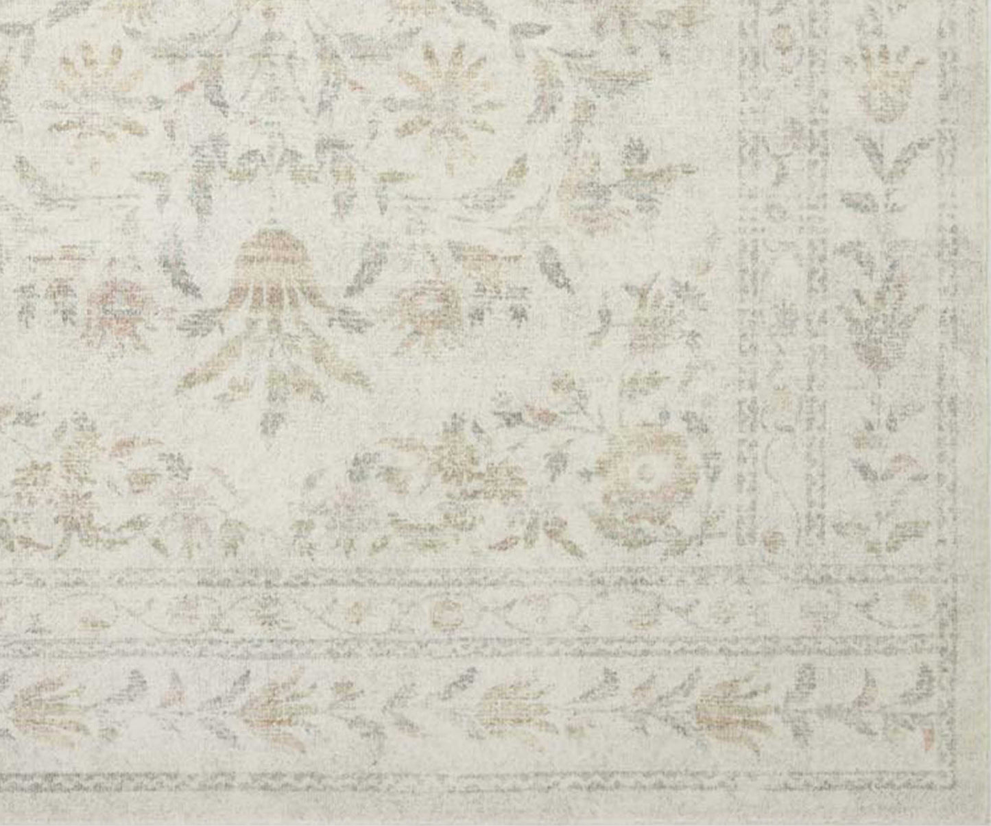 Courtyard Lily Printed Rug - Yellow Multi