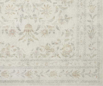 Courtyard Lily Printed Rug - Yellow Multi