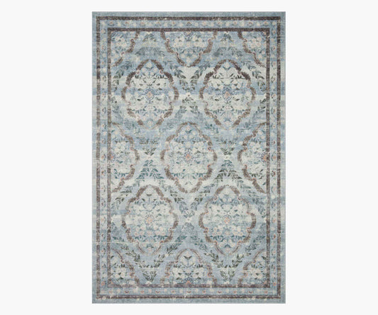 Courtyard Chateau Printed Rug - Blue - Premium Design Accessory