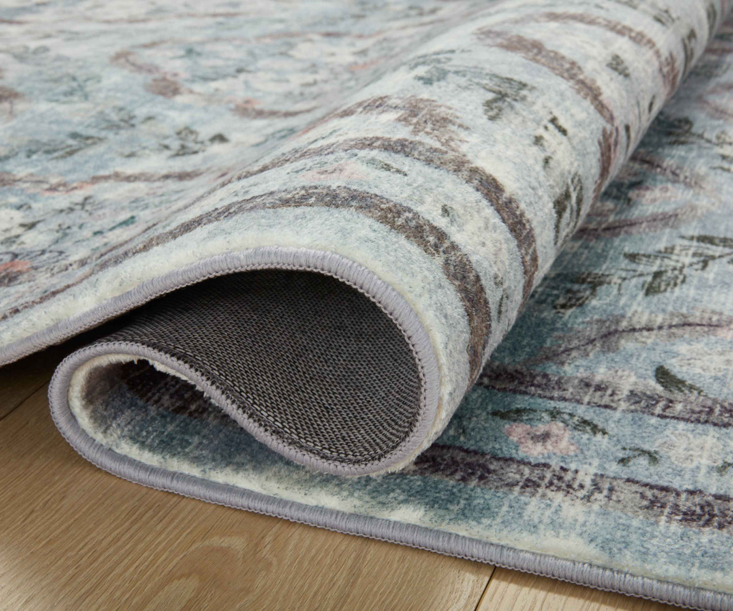 Courtyard Chateau Printed Rug - Blue