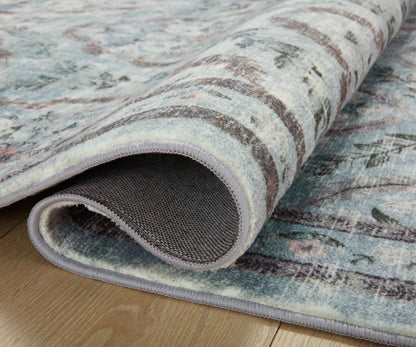 Courtyard Chateau Printed Rug - Blue