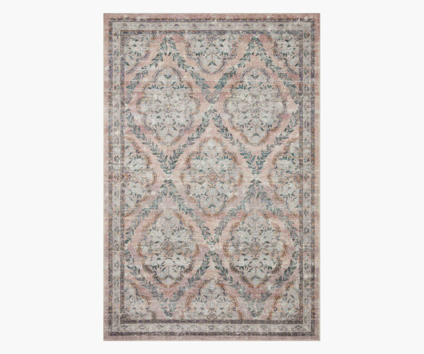 Courtyard Chateau Printed Rug - Blush - Premium Design Accessory