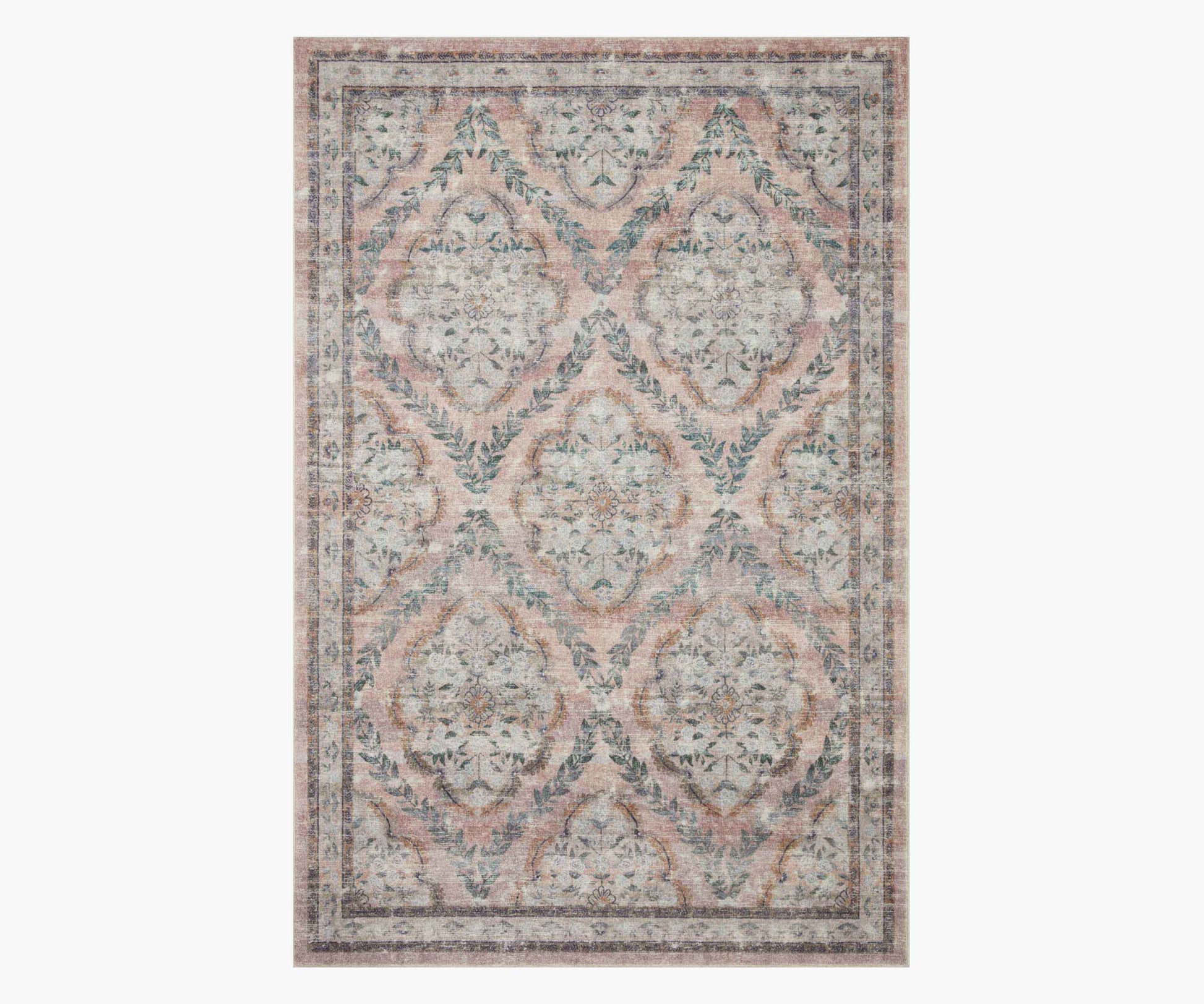 Courtyard Chateau Printed Rug - Blush - Premium Design Accessory