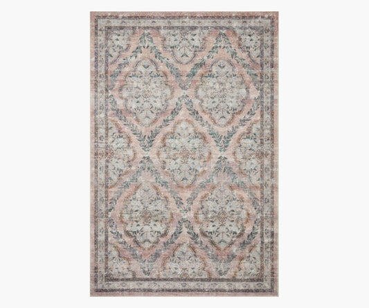 Courtyard Chateau Printed Rug - Blush - Premium Design Accessory