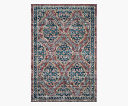 Courtyard Chateau Printed Rug - Red - Premium Design Accessory