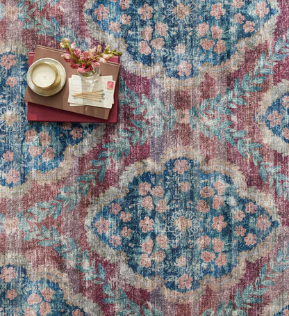 Courtyard Chateau Printed Rug - Red