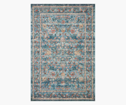 Courtyard Eve Printed Rug - Blue - Premium Design Accessory