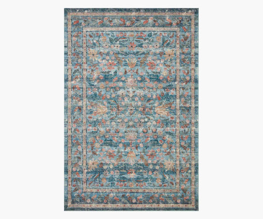 Courtyard Eve Printed Rug - Blue - Premium Design Accessory