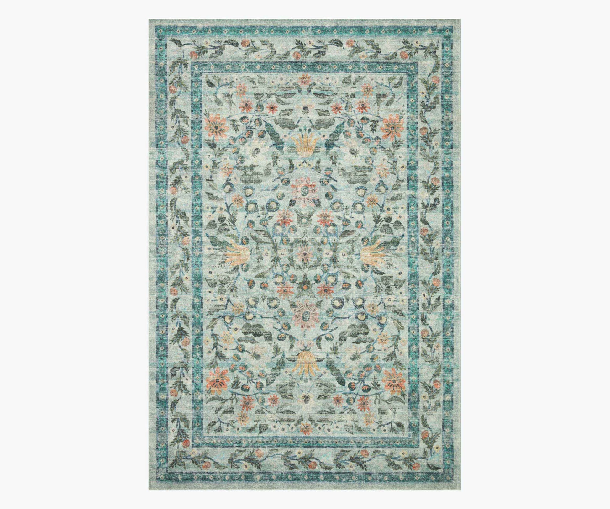 Courtyard Eve Printed Rug - Sage - Premium Design Accessory