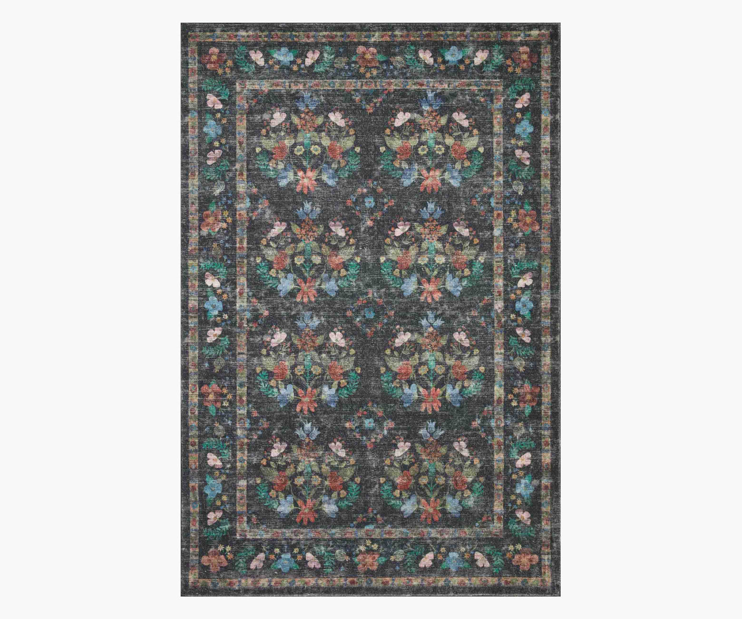 Courtyard Seville Printed Rug - Charcoal - Premium Design Accessory