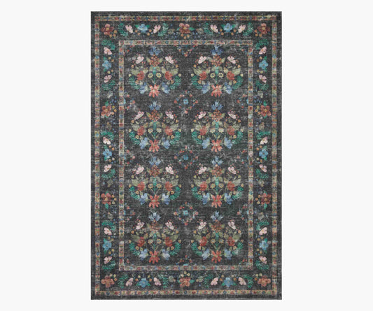 Courtyard Seville Printed Rug - Charcoal - Premium Design Accessory