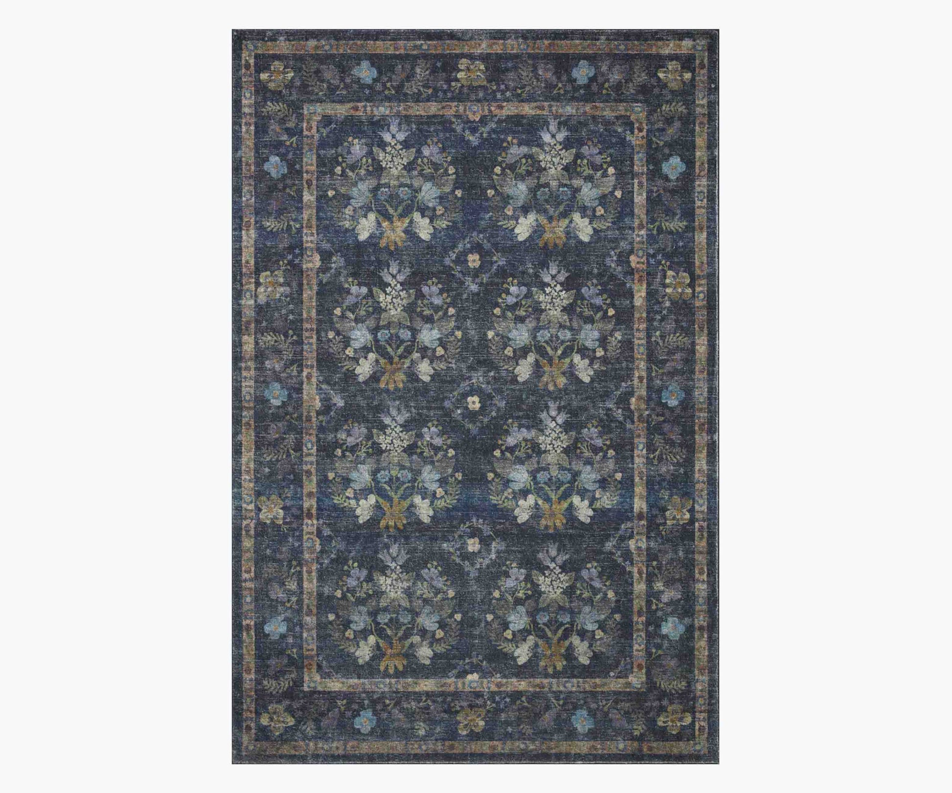 Courtyard Seville Printed Rug - Navy - Premium Design Accessory