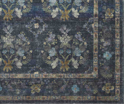 Courtyard Seville Printed Rug - Navy