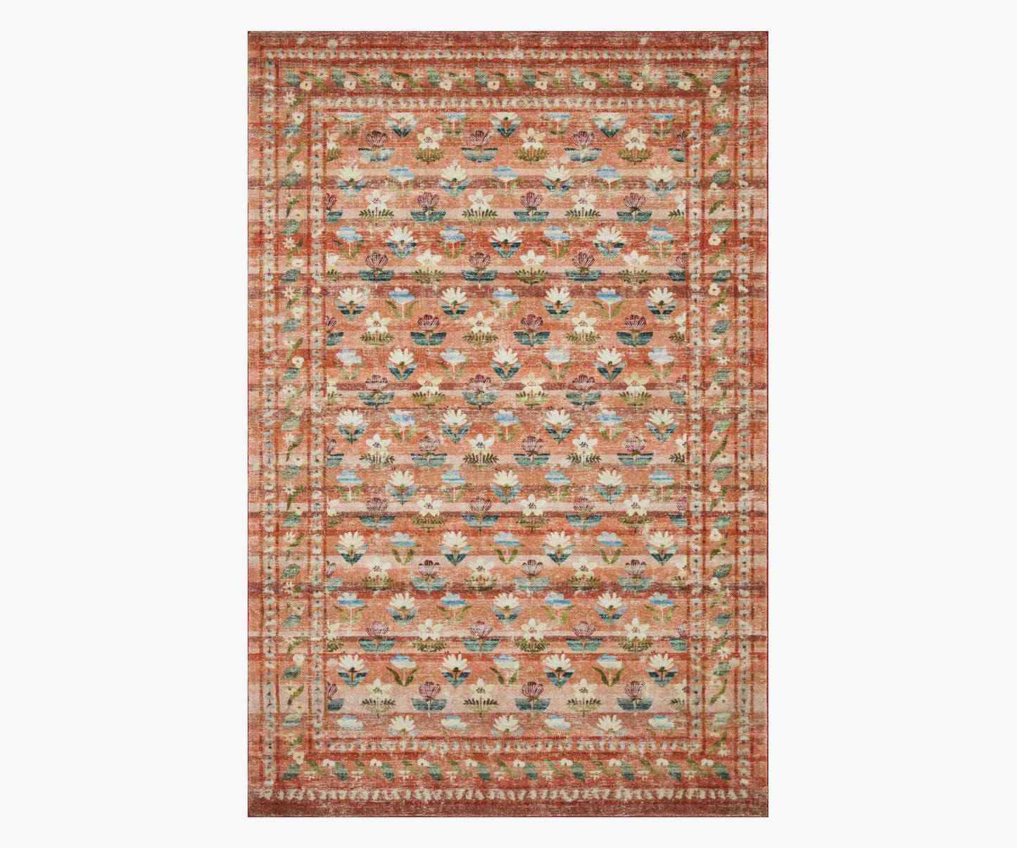 Courtyard Hadley Printed Rug - Terracotta - Premium Design Accessory