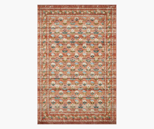Courtyard Hadley Printed Rug - Terracotta - Premium Design Accessory
