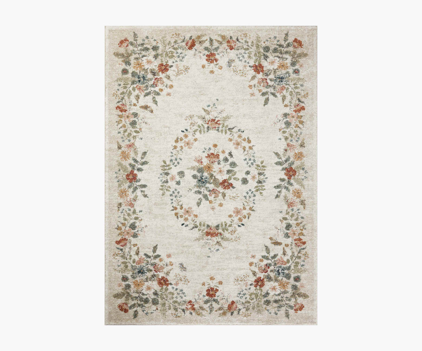 Laurel Strawberry Fields Medallion Power Loomed Rug - Cream - Premium Design Accessory