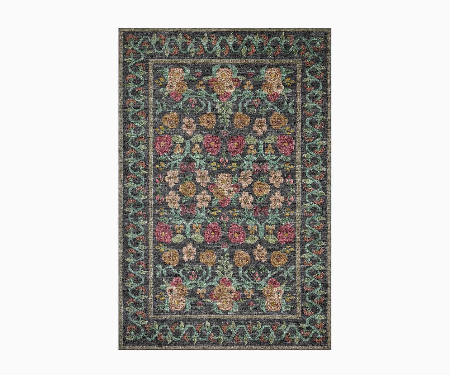 Rosa Power Loomed Rug - Black - Premium Design Accessory