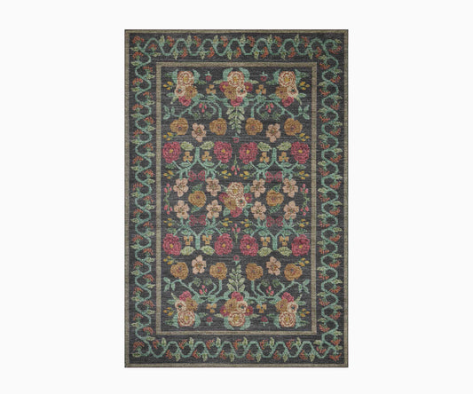 Rosa Power Loomed Rug - Black - Premium Design Accessory
