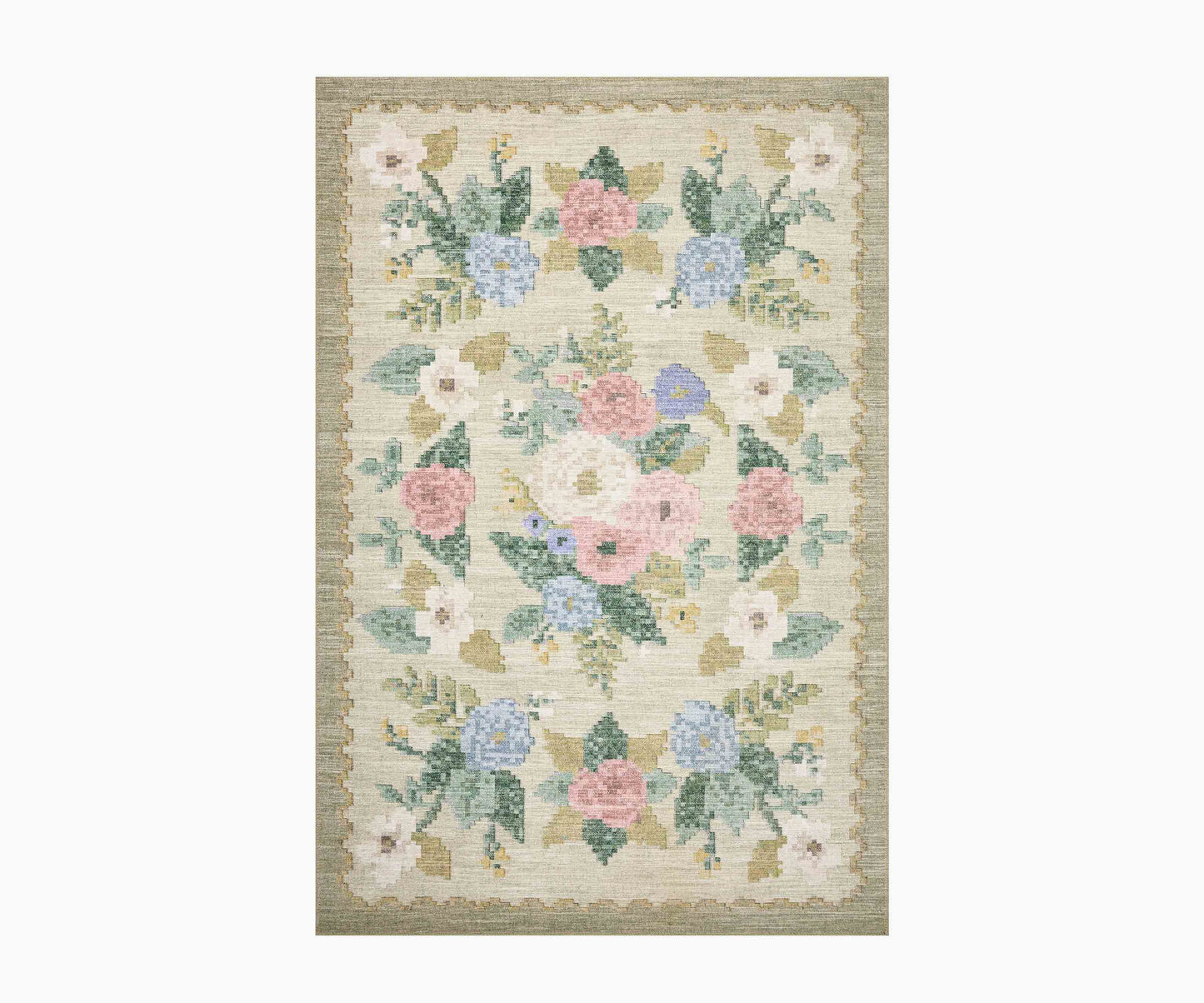 Rosa Antique Rose Power Loomed Rug - Cream - Premium Design Accessory