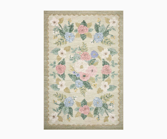 Rosa Antique Rose Power Loomed Rug - Cream - Premium Design Accessory