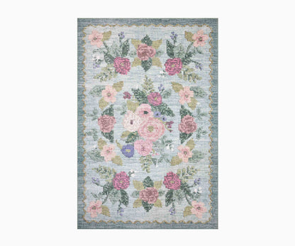Rosa Antique Rose Power Loomed Rug - Sky - Premium Design Accessory