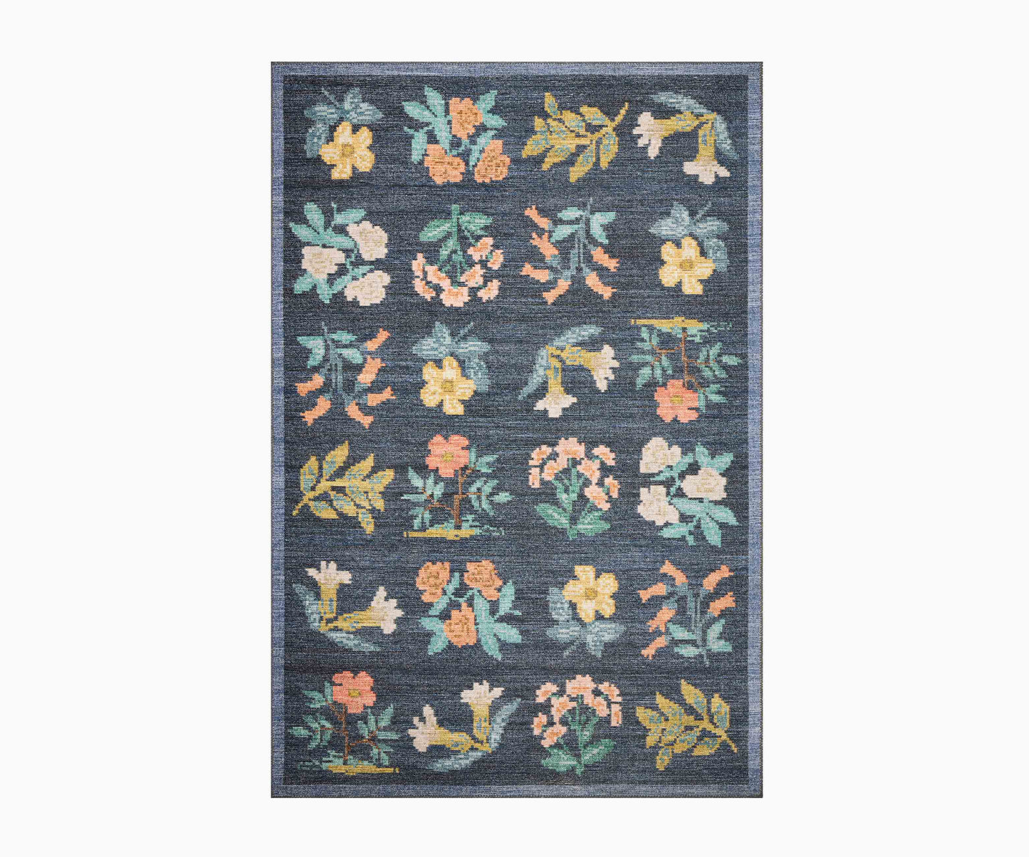 Rosa Hawthorne Power Loomed Rug - Navy - Premium Design Accessory