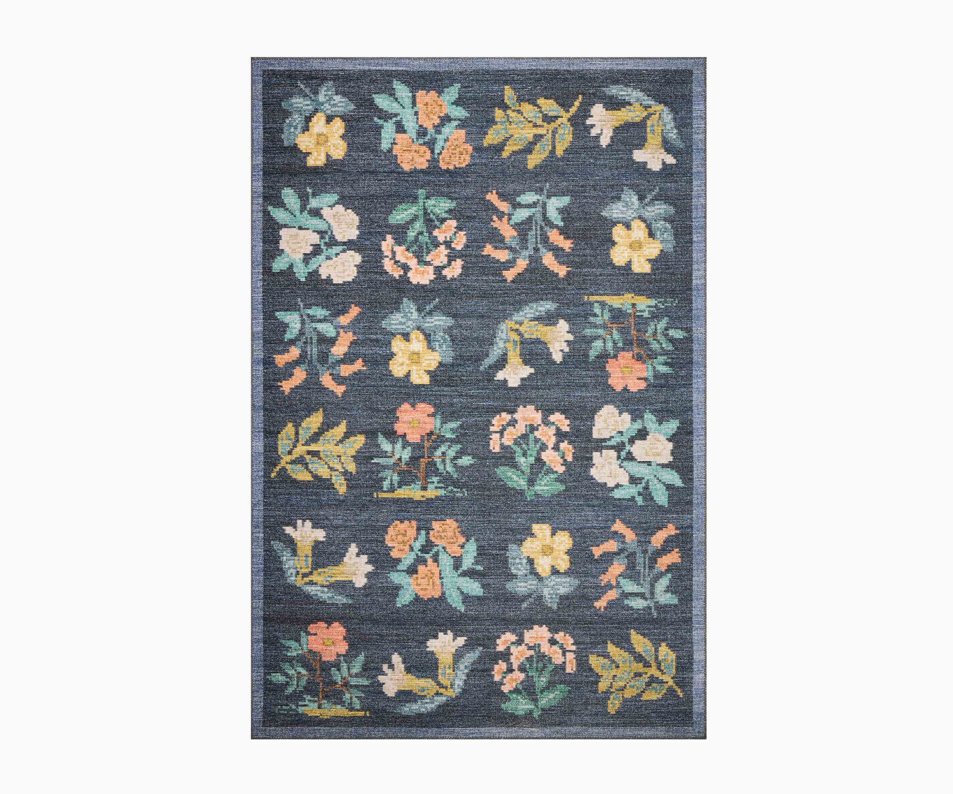Rosa Hawthorne Power Loomed Rug - Navy - Premium Design Accessory