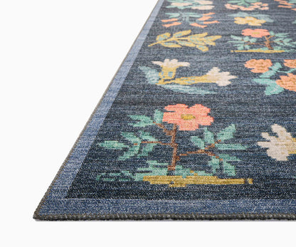 Rosa Hawthorne Power Loomed Rug - Navy