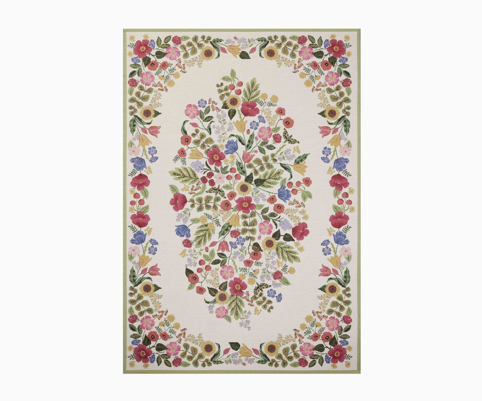 Perennial Blossom Power Loomed Rug - Cream - Premium Design Accessory