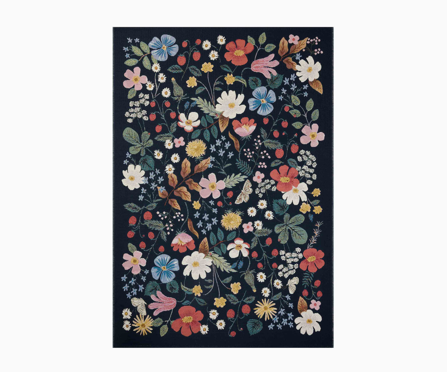 Perennial Strawberry Fields Power Loomed Rug - Black - Premium Design Accessory