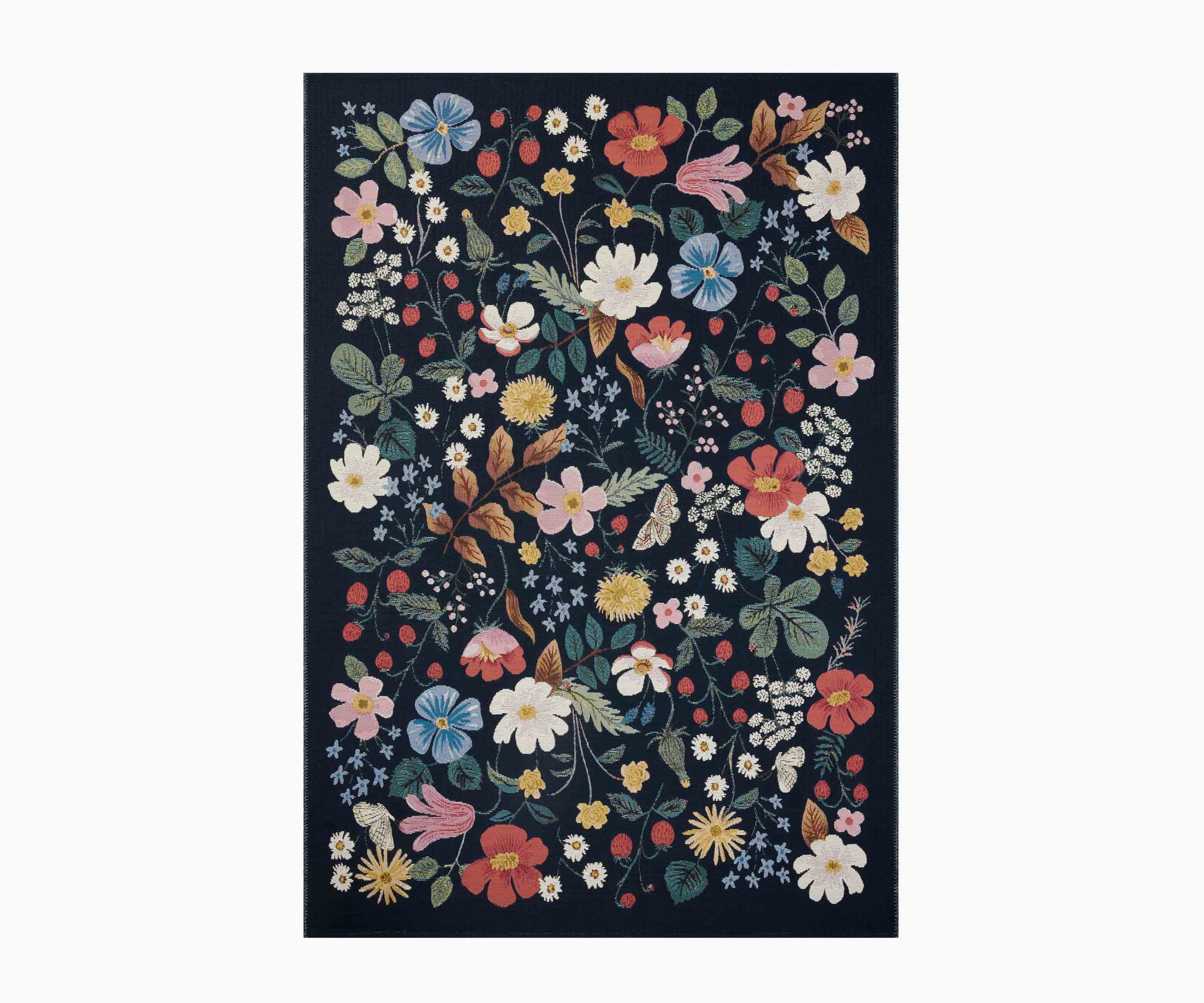 Perennial Strawberry Fields Power Loomed Rug - Black - Premium Design Accessory