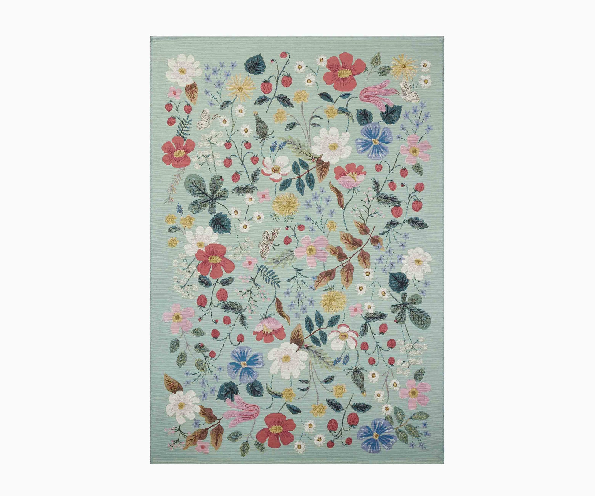 Perennial Strawberry Fields Power Loomed Rug - Mint - Premium Design Accessory