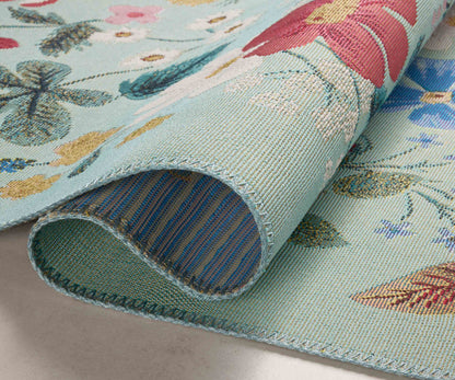 Perennial Strawberry Fields Power Loomed Rug - Mint