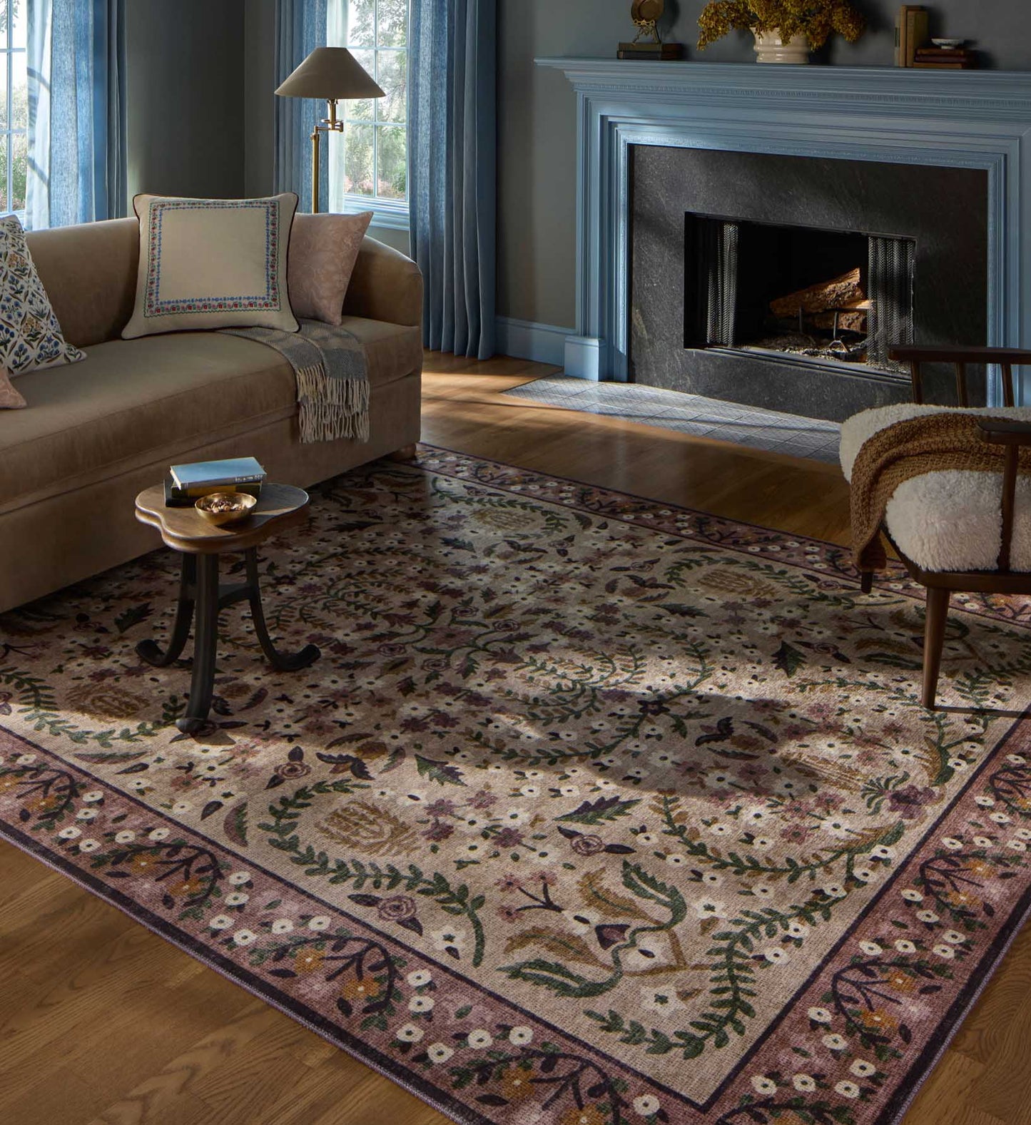 Canopy Edie Printed Rug - Aubergine