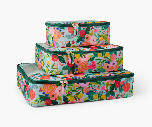 Packing Cube Set - Garden Party - Cotton Loungewear