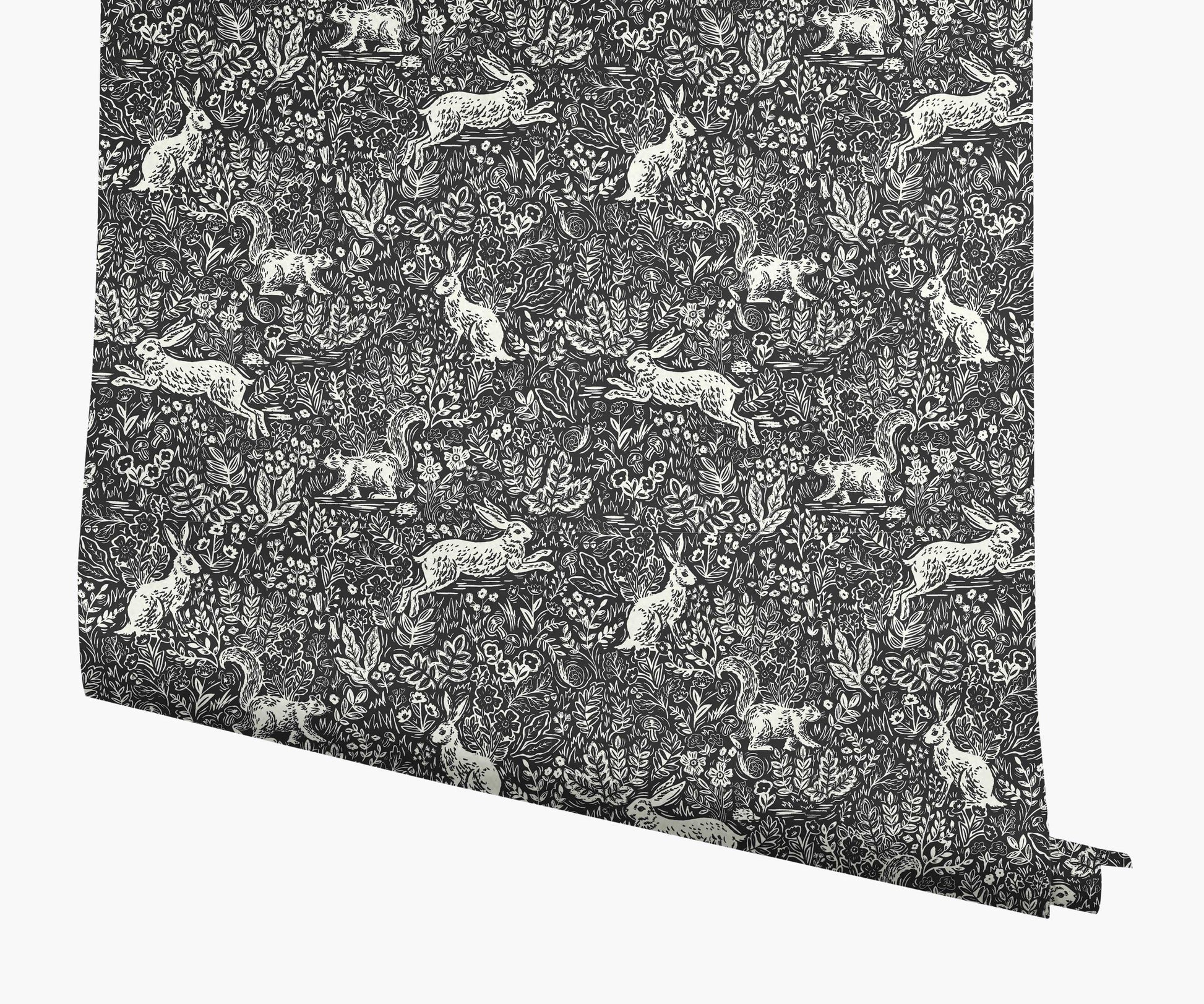Fable Wallpaper - Black & White - Peel and Stick Wallpaper