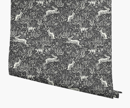 Fable Wallpaper - Black & White - Peel and Stick Wallpaper