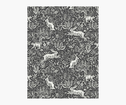 Fable Wallpaper Sample - Black & White - Peel and Stick Wallpaper