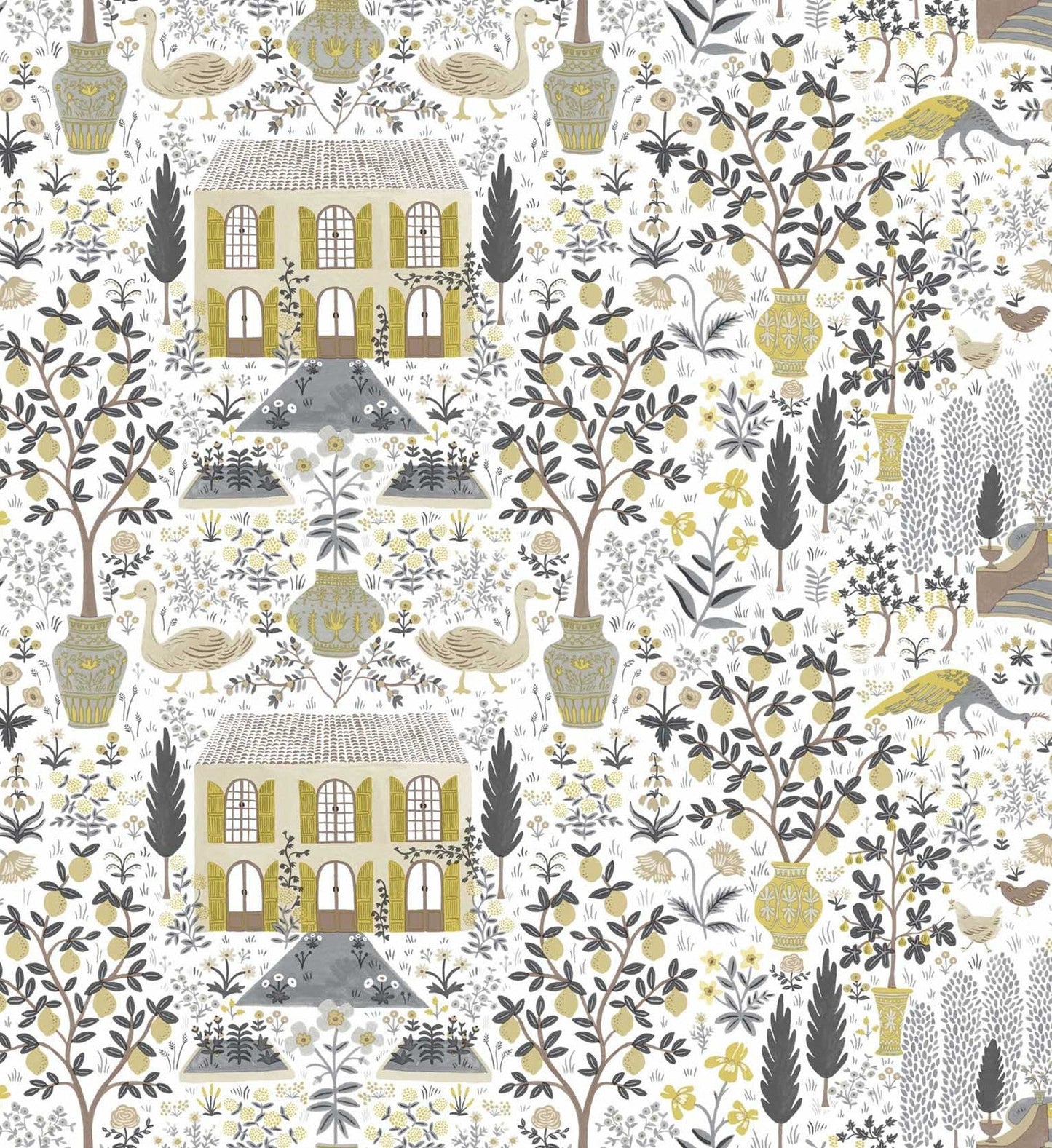 Camont Wallpaper - Linen & Metallic Gold