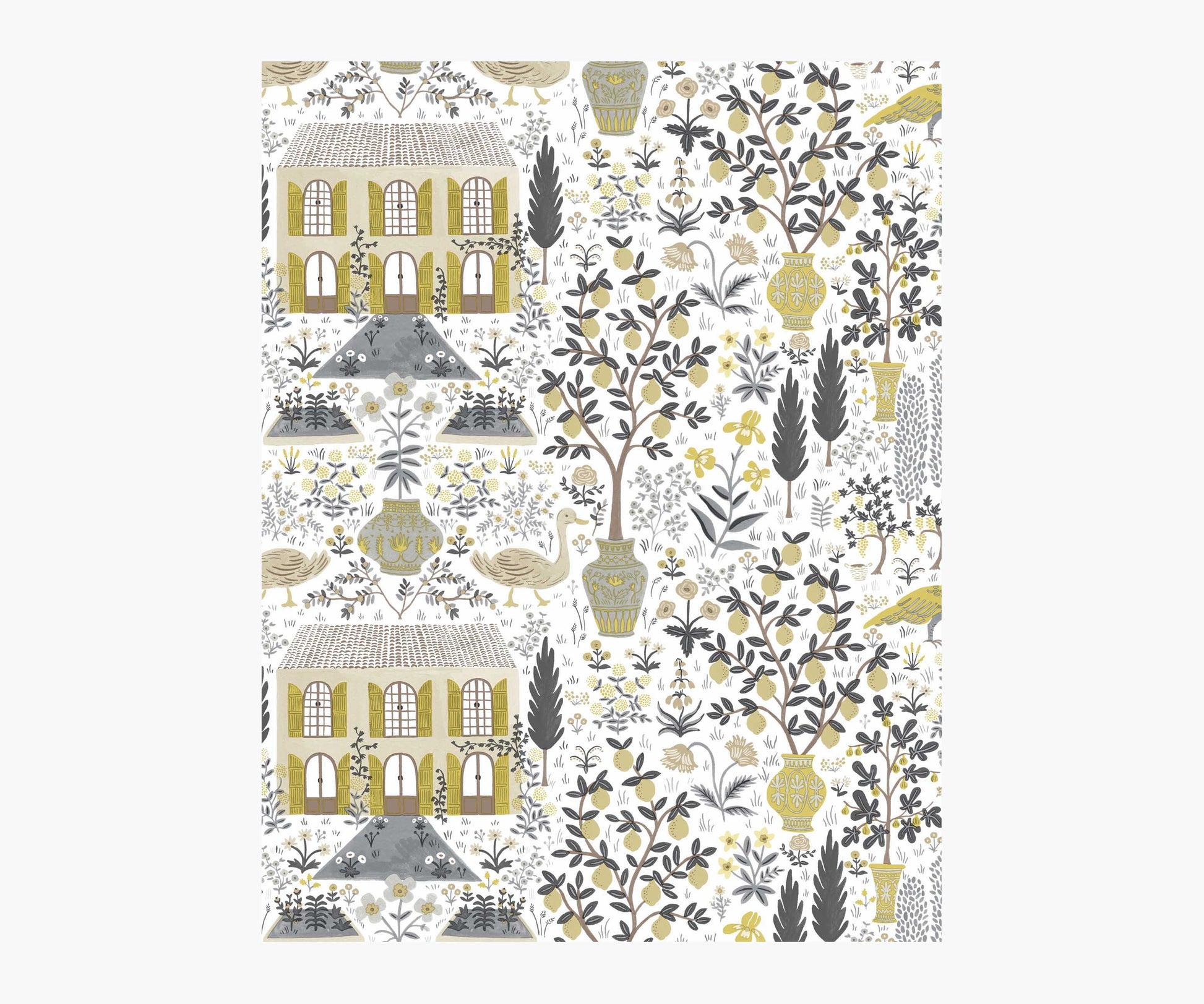 Camont Wallpaper Sample - Linen & Metallic Gold - Peel and Stick Wallpaper