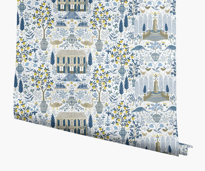 Camont Wallpaper - Indigo - Peel and Stick Wallpaper