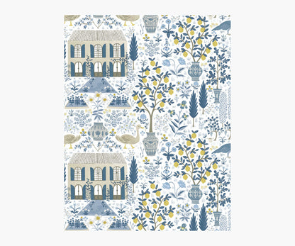Camont Wallpaper Sample - Indigo - Peel and Stick Wallpaper